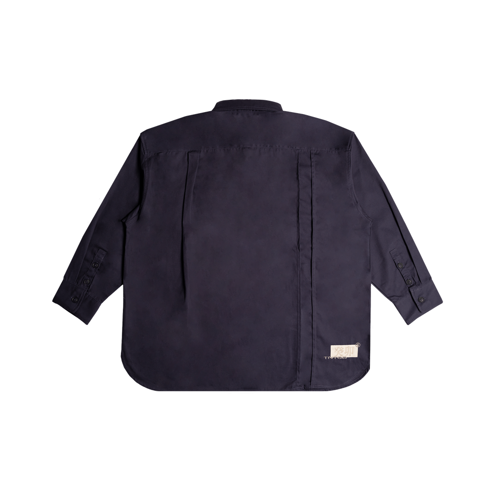 Mao Patched Shirt (Navy)