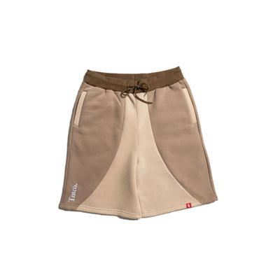 Curvy Blocked Sweatpants (Beige)
