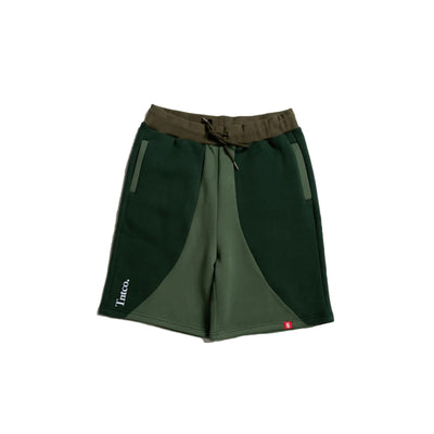 Curvy Blocked Sweatpants (Military Green)