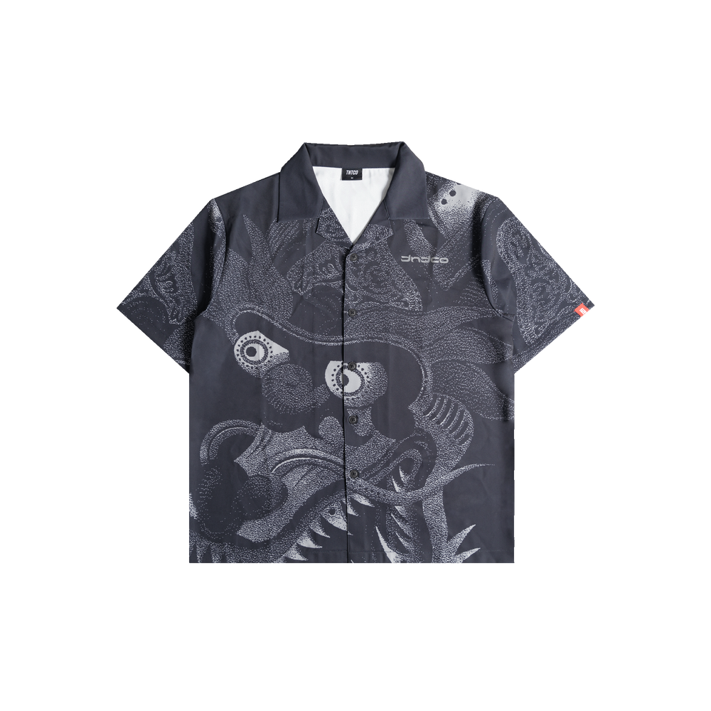 Wk Dragon Full Print Shirt (Black)