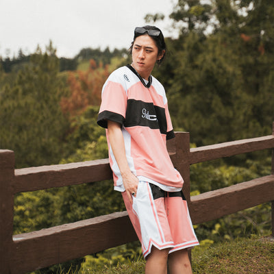 Fusion Logo Basketball Shorts (Pink/White)