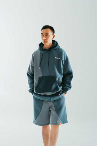 Curvy Blocked Sweatpants (Midnight Blue)