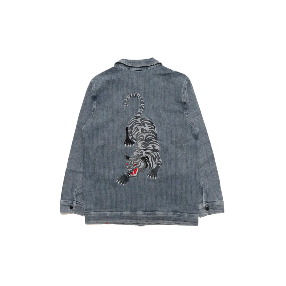 Tiger Denim Shirt (Navy)