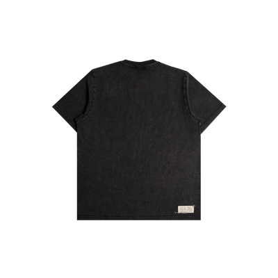 Stoned Wash Mao Tee (Black)