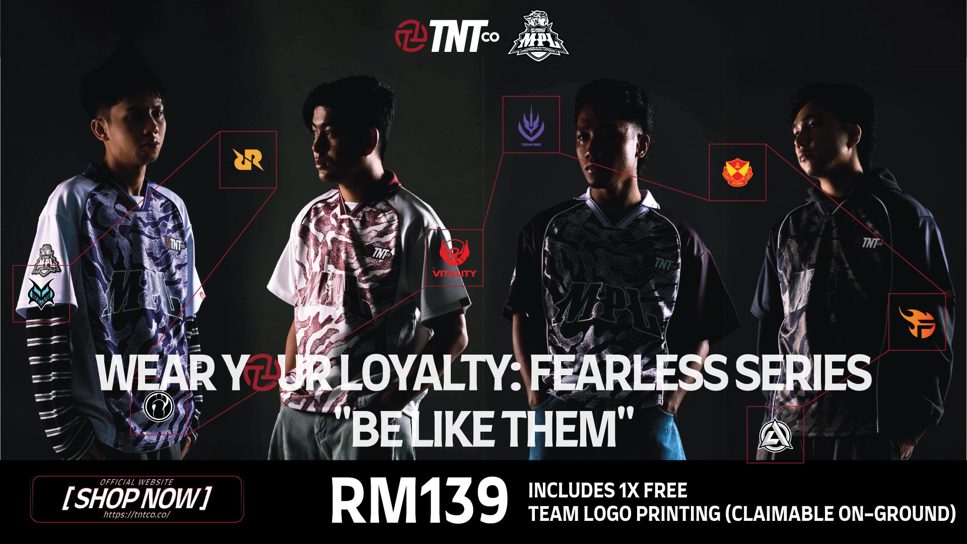 Official MPL team embroidery patch designs available with the Fearless Series